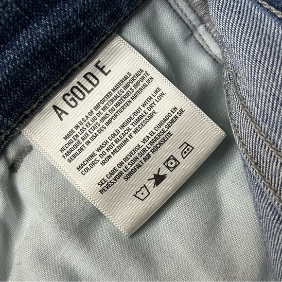 Agolde Sophie Raw Hem High Rise Crop Skinny Jeans in Hyper Blue 25 #A018D-843 - Picture 6 of 12